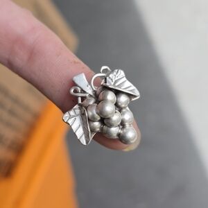 Vintage Taxco 925 Sterling Silver Grape Vine Cluster Ring Size 8 Mexico - Sz 5
